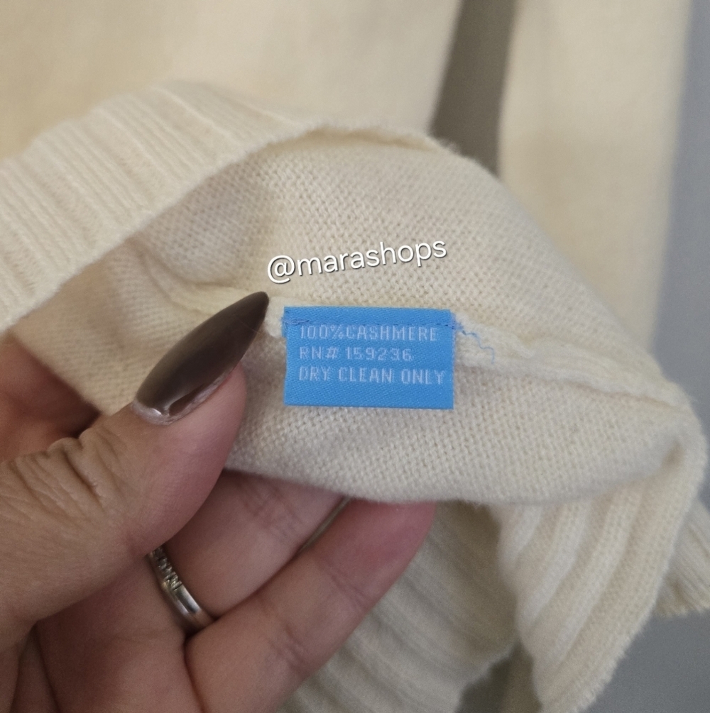 J. Mclaughlin Caitie Cream Cashmere Sweater - Picture 7 of 7